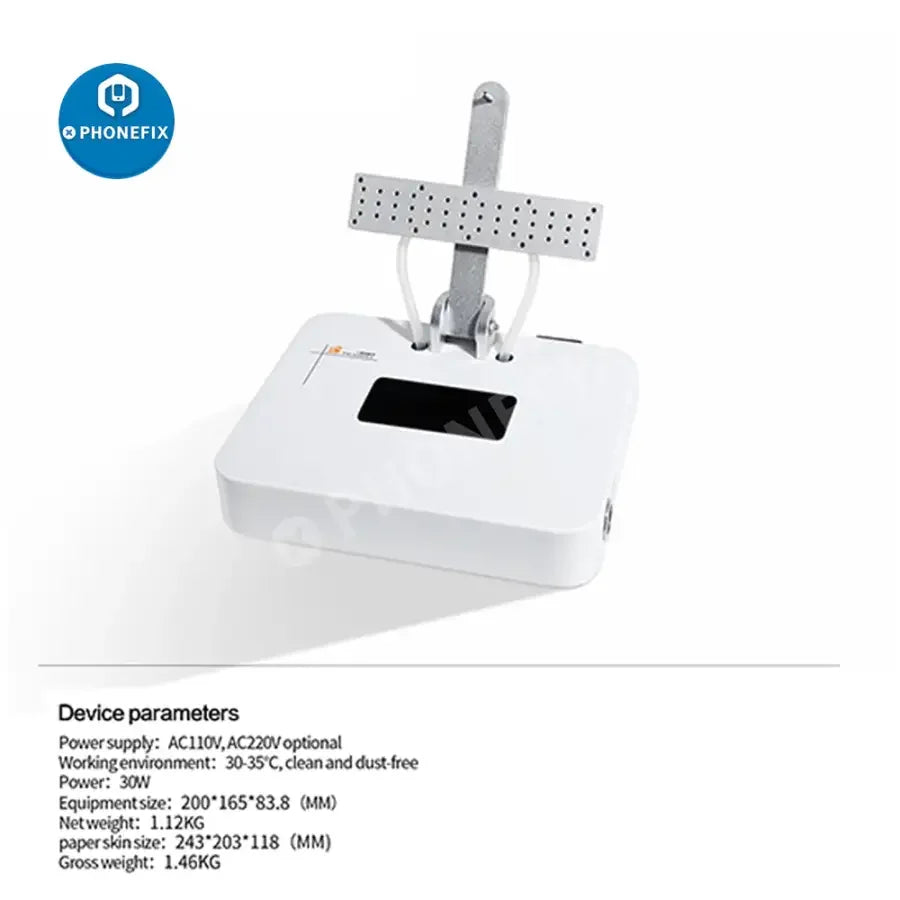 Phonefix M-Triangel curved screen OCA alignment machine pre-heating station for smartphone repair, 110V, with adjustable heating platform.