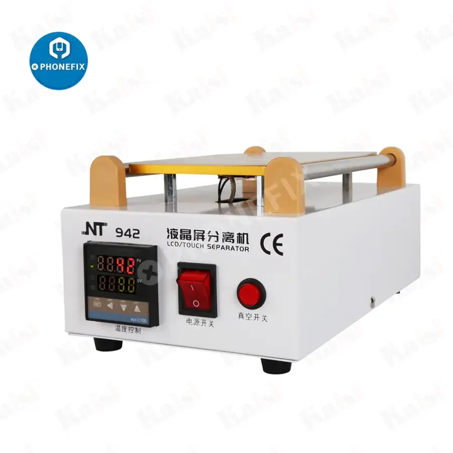 Kaisi 946A LCD screen separator pre-heating station with built-in pump vacuum glass machine for phone repair.