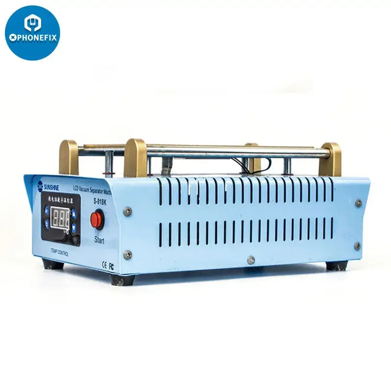 PhoneFix Sunshine S-918K mobile phone LCD separator vacuum machine pre-heating station with digital controls and compact design.