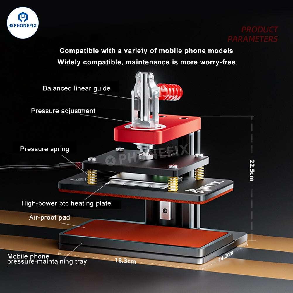 PHONEFIX pressure holding machine for phone screen frame back cover repair, pre-heating station with heating plate and control panel