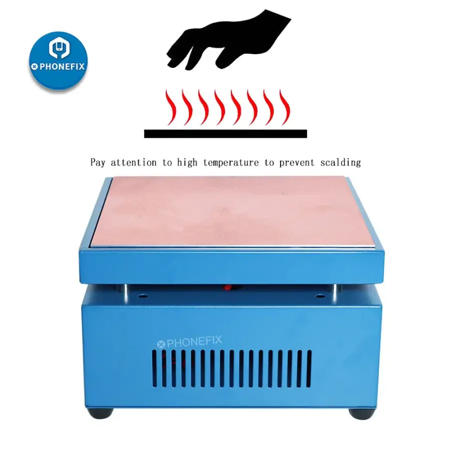 PHONEFIX constant temperature PCB hot plate preheating station for electronic circuit board preheating and preheating phone screens.
