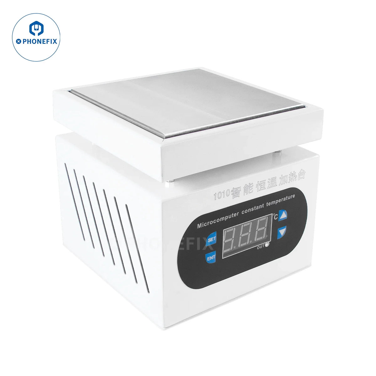 PHONEFIX constant temperature PCB hot plate preheating station with heating surface for electronic component preheating and soldering.