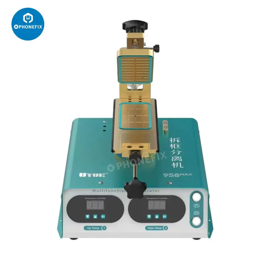 PhoneFix UYUE 958 MAX screen frame separator machine for iPhone and Samsung, pre-heating station for easy screen removal.
