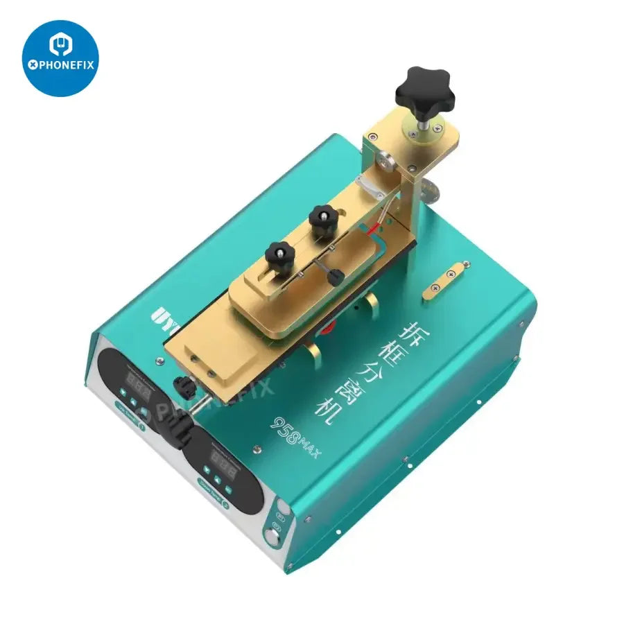 PhoneFix UYUE 958 MAX screen frame separator machine for iPhone and Samsung, pre-heating station for screen repair.
