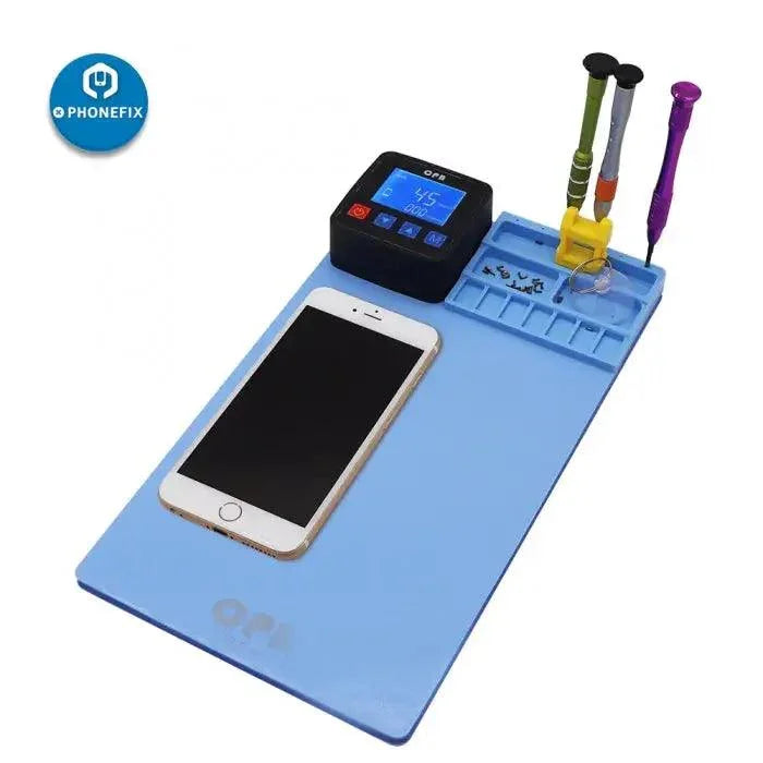 CPB Heating Pad pre-heating station for LCD screen separator and phone repair by PHONEFIX, used for opening and repairing phone screens.