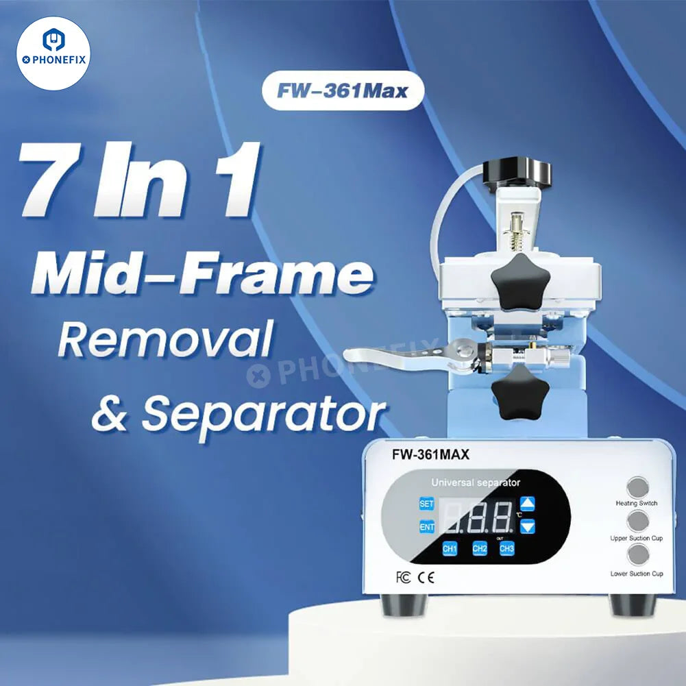 PHONEFIX FW-361Max phone mid-frame removal pre-heating station, compact screen separator for phone repair.