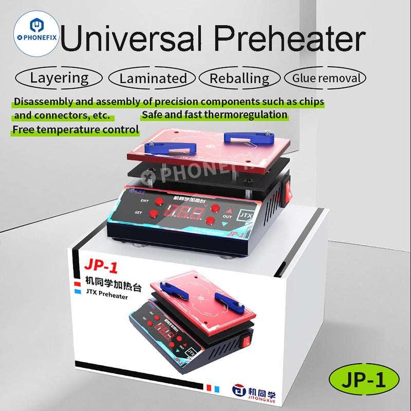 PHONEFIX JTX JP-1 universal preheater station for phone PCB layer glue removal, featuring a compact pre-heating design.