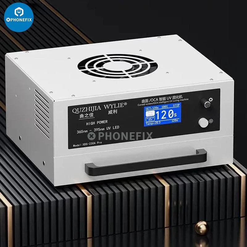 PhoneFix Mechanic 365 UV Curing Box Oven for phone LCD repair, pre-heating station for efficient phone repair work.