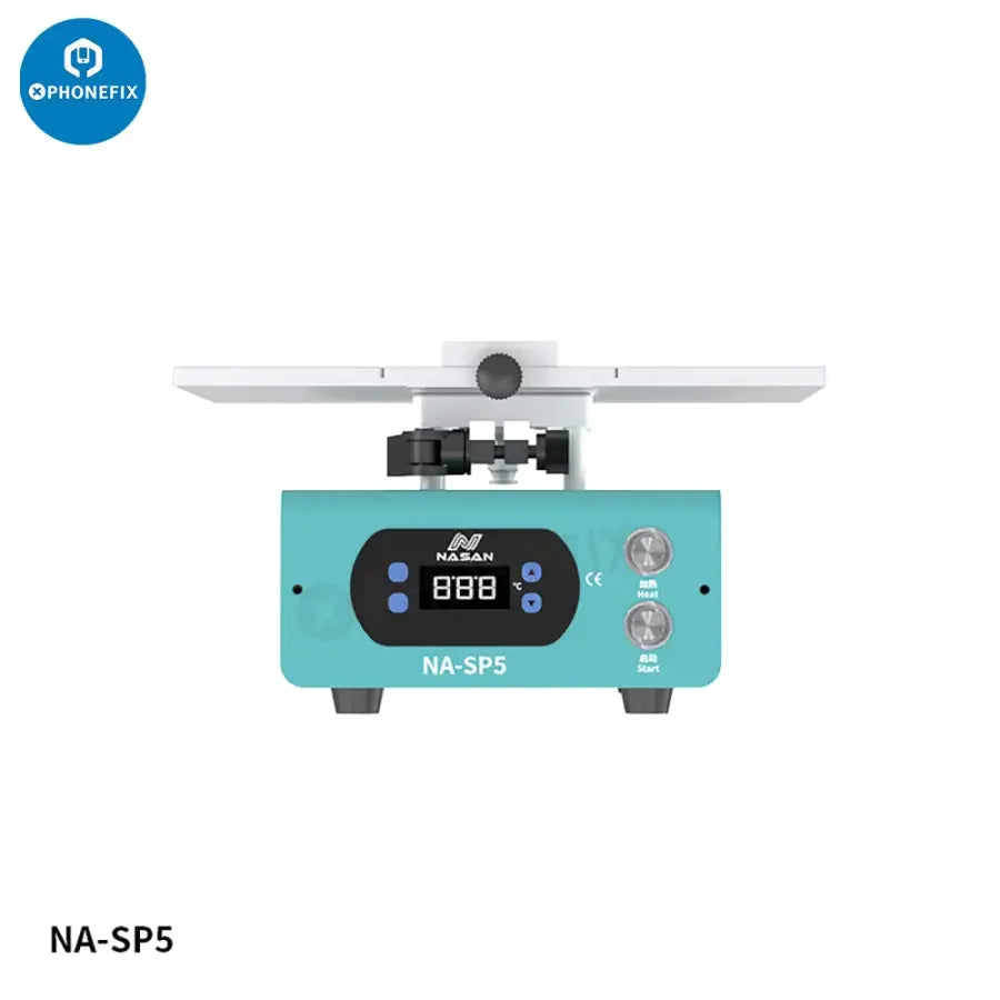 PhoneFix NASAN NA-SP5 rotatable edge screen middle frame separator and pre-heating station for smartphone repair.