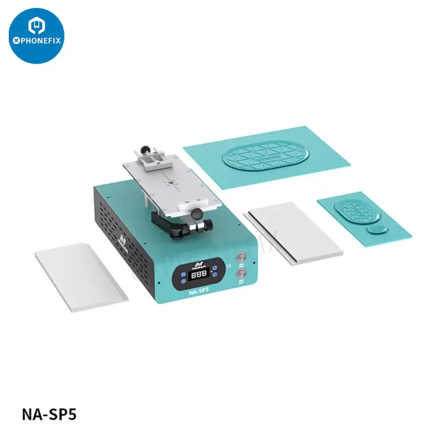 PRE-HEATING STATION NASAN NA-SP5 with rotatable edge screen middle frame separator for phone repair.