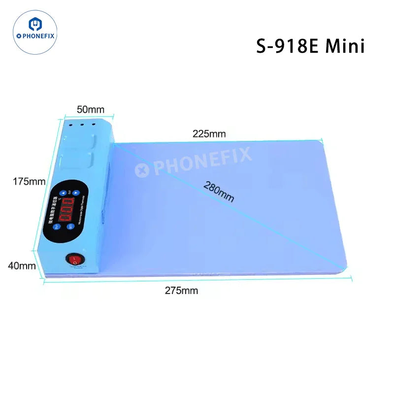 PHONEFIX CPB Pre-Heating Pad Tablet iPhone LCD Screen Separator, compact pre-heating station for device repair.