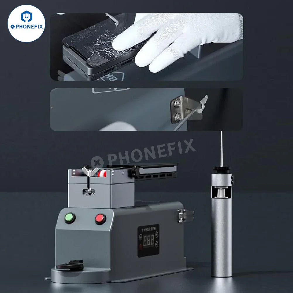 PhoneFix TBK-988X multi-function rotatable LCD heating separator machine pre-heating station with digital controls and rotating platform.