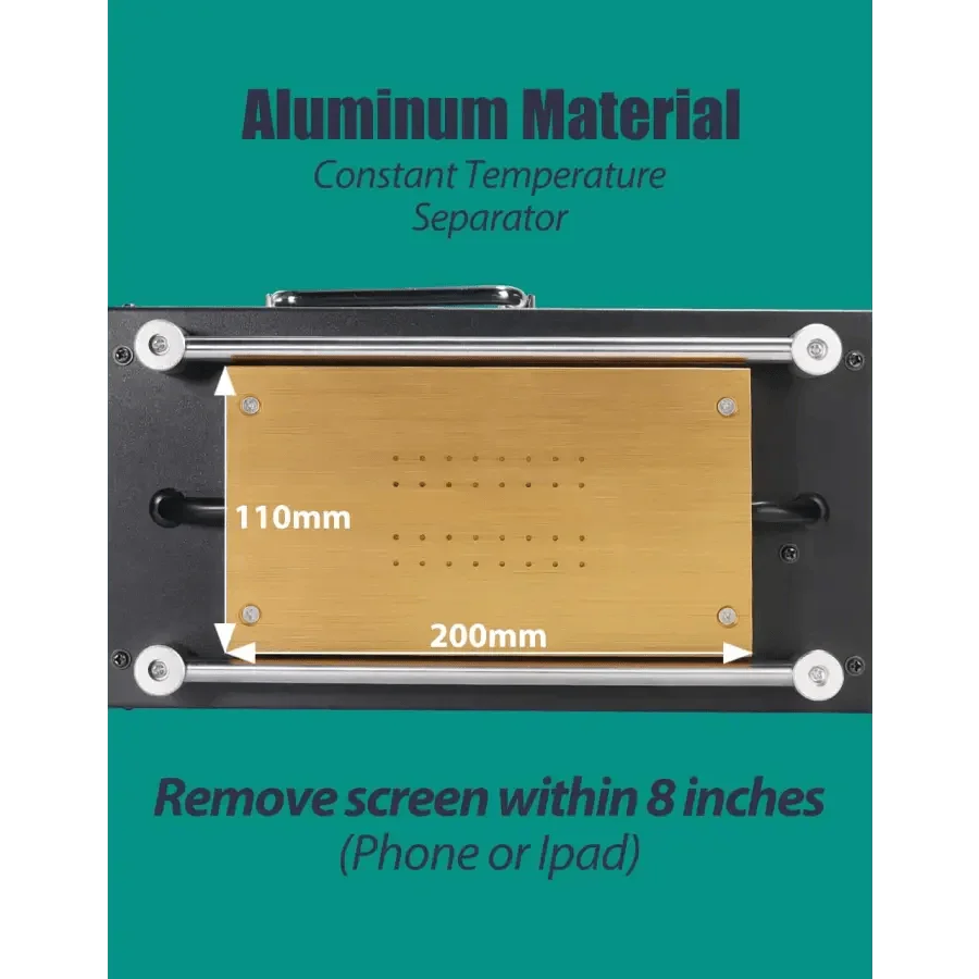 Separador de pantalla de teléfono con ventosa de vacío YIHUA 946D-III, utilizado para la extracción de pantallas de iPhone y teléfonos inteligentes por PHONEFIX.
