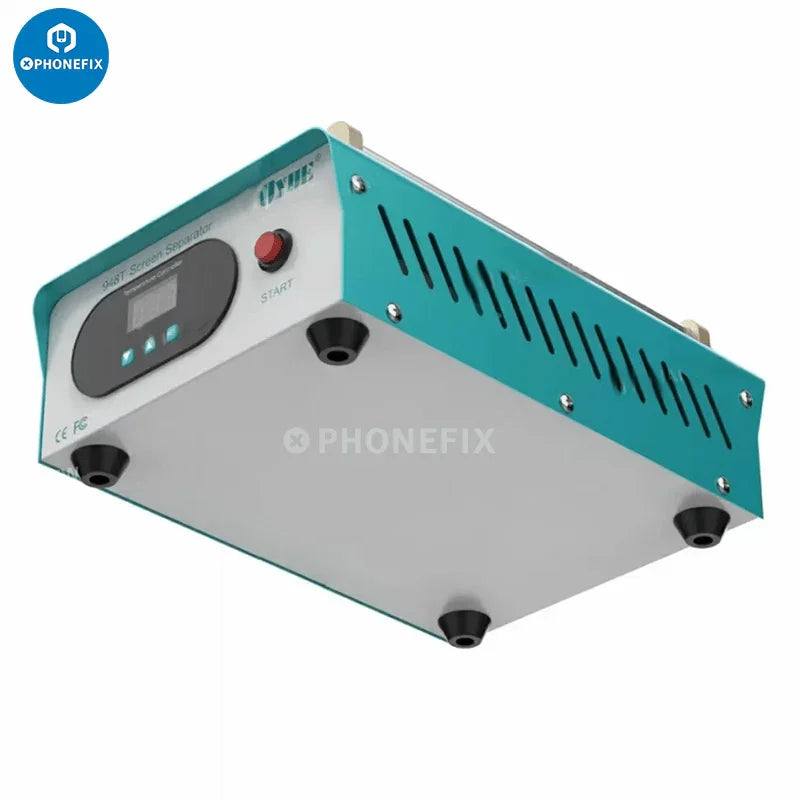 Máquina separadora de pantallas LCD de 7 pulgadas con precalentamiento UYUE 948T S+ para reparación de teléfonos, marca PHONEFIX, utilizada para la extracción de pantallas.