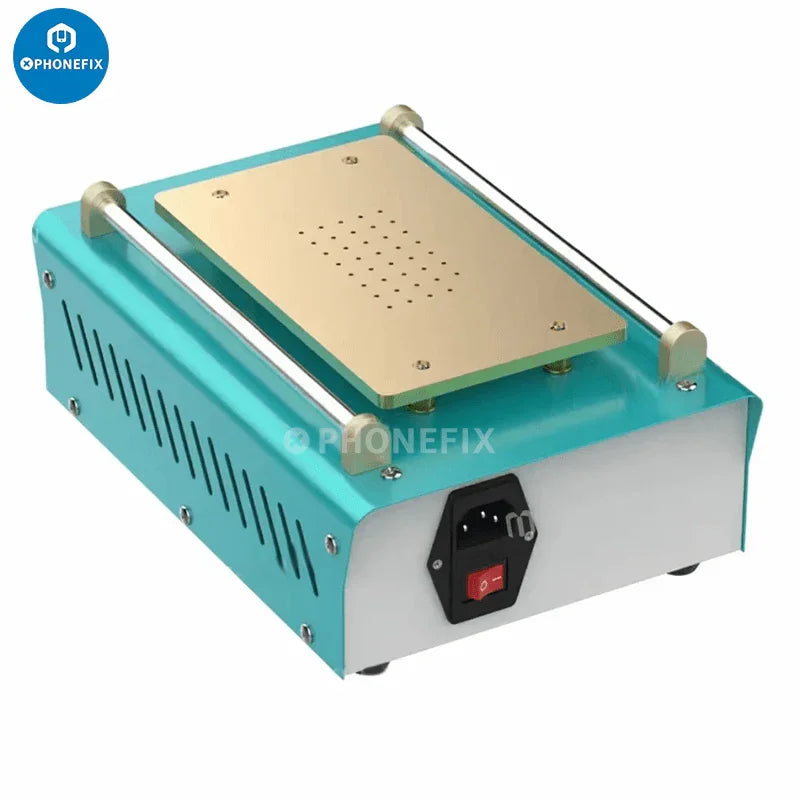 Máquina separadora de pantallas LCD de 7 pulgadas con precalentamiento UYUE 948T S+ para reparación de teléfonos, fabricada por PHONEFIX, utilizada para la separación de pantallas.