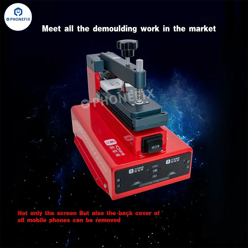 PHONEFIX YCS mobile phone LCD screen frame removal machine pre-heating station with heating element and controls for screen repair.