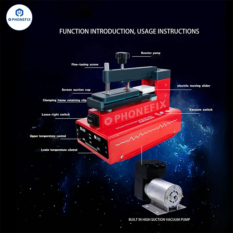 PHONEFIX YCS mobile phone LCD screen frame removal machine pre-heating station for efficient screen repairs.