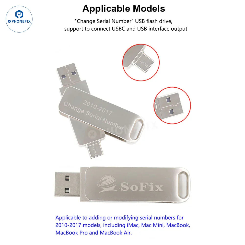 PhoneFix U-BOS2 PRO Data Assistant for MacBook UEFI BIOS database repair programming tool, compact device with ports and controls.