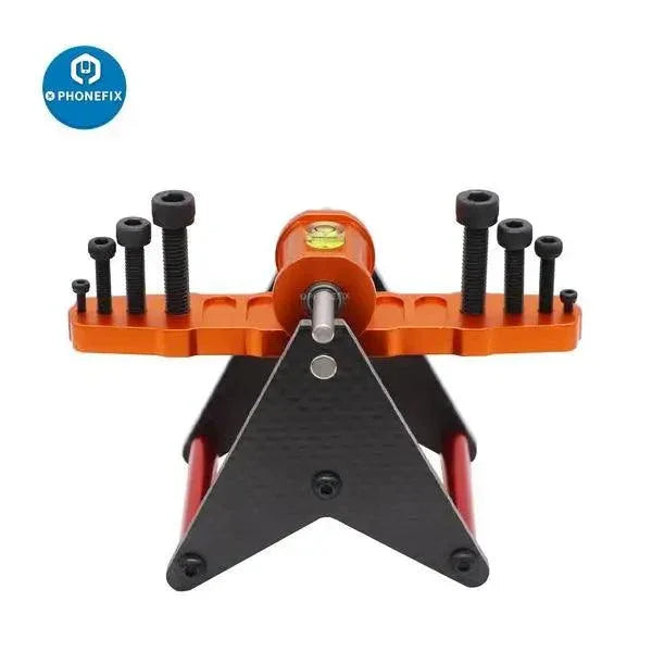 PhoneFix FPV multirotor propeller balancer with level observer, RC drone repair tool for precise propeller alignment and balancing.
