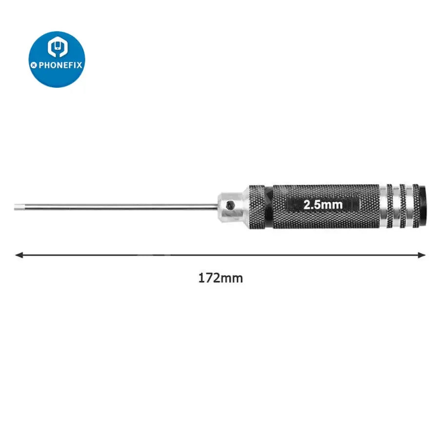 PhoneFIX hex screwdriver toolkit for RC car and drone repair, includes 0.9mm to 3.0mm precision screwdrivers.