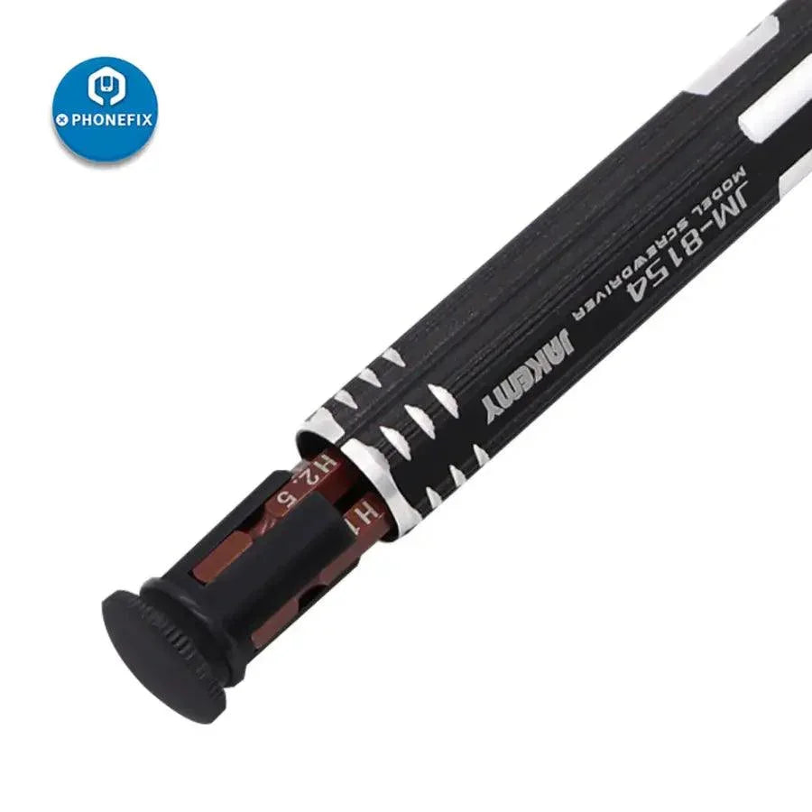 JAKEMY JM-8154 UAV screwdriver set with S2 alloy magnetic bits for RC drone repair, featuring precision tools and ergonomic design.