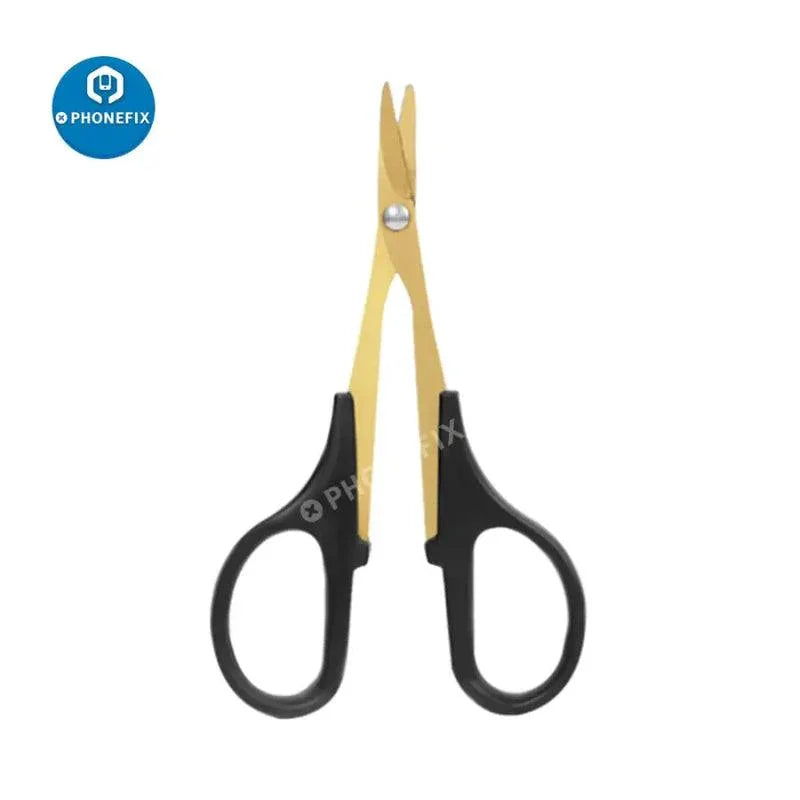 PHONEFIX RC drone repair tools set with curved and straight scissors, includes a body reamer for RC car and drone maintenance.
