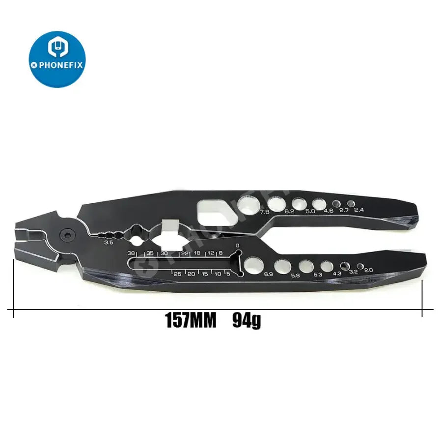 PHONEFIX multi-function remote control assembly tool pliers for RC car and drone repairs, designed for precise RC vehicle maintenance.
