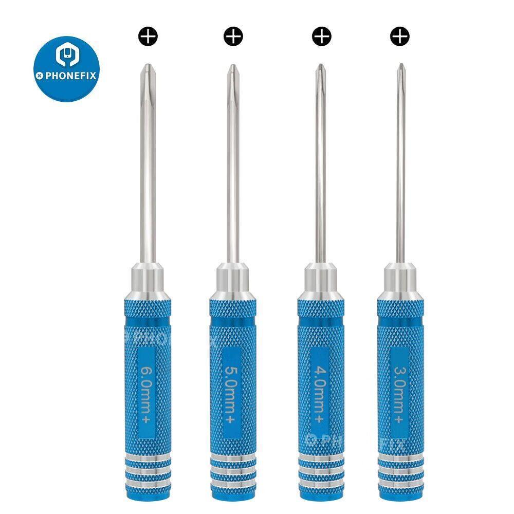 PHONEFIX RC drone repair tools, 3/4/5/6mm slotted blade tip screwdriver set for quadcopters and RC drone maintenance.