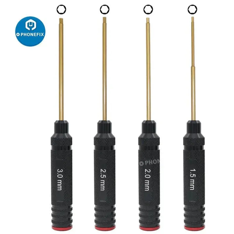 PHONEFIX RC drone repair tools set with 1.5 to 3mm hex keys, precision hexagon screwdrivers for drone and electronic repairs