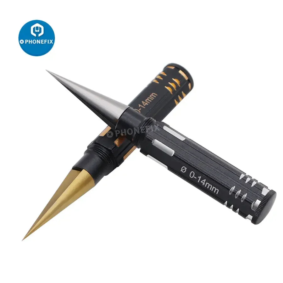 PhoneFix metal reamer expanding hole opener for RC car, drone, and aircraft repair, featuring durable metal construction and precise drilling tools.