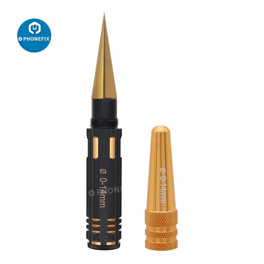Phonefix metal reamer expanding hole opener tool for RC car, drone, and aircraft repair, designed for drilling and shell fitting.