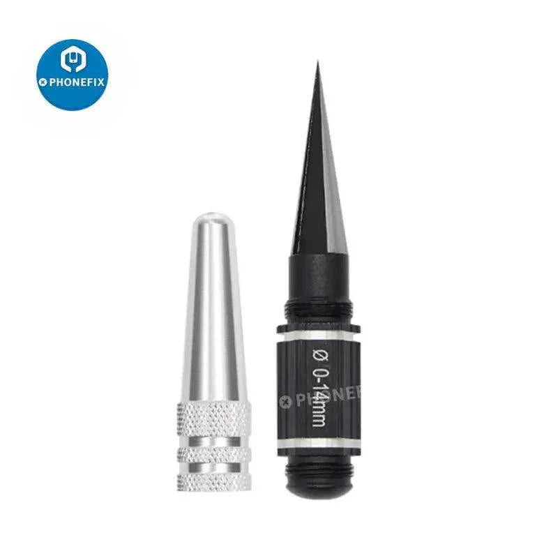 PHONEFIX metal reamer and expanding hole opener tool for RC car, drone, and aircraft repair, suitable for drill and driver shells.