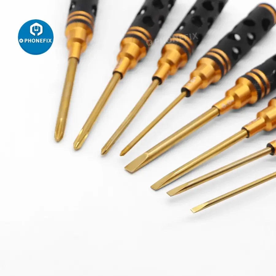 PhoneFIX 16-in-1 hex screwdriver set for RC drone and multirotor repairs, featuring various precision tools for RC car and drone maintenance.