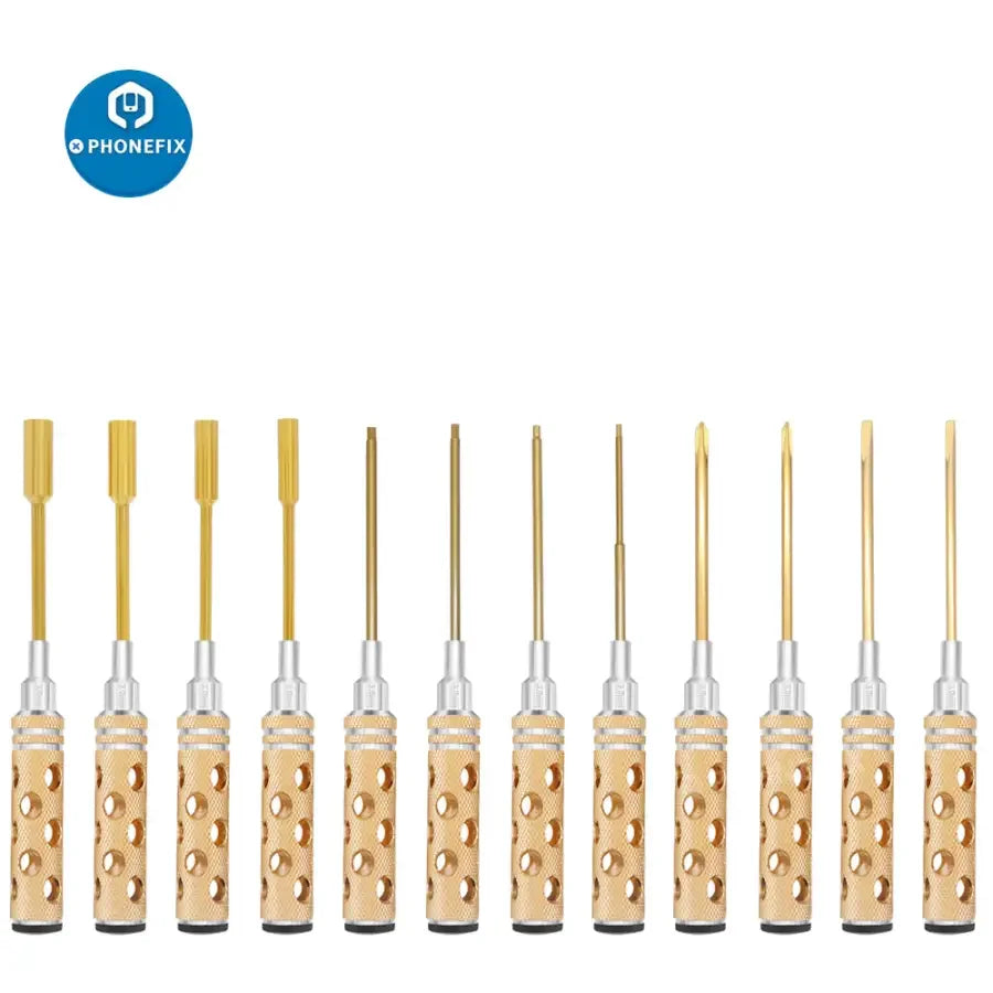 PHONEFIX 16-in-1 hex screwdriver set for RC drone and car repair, includes multiple precision tools for multirotor and RC vehicle maintenance.