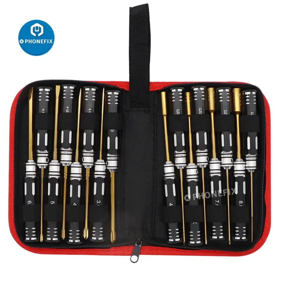 PHONEFIX 16-in-1 hex screwdriver set for RC drone and multirotor repair, includes various hex tools for precise RC car maintenance