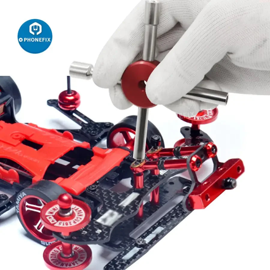 PHONEFIX 4-in-1 Hex Screwdriver Toolkit for RC cars, helicopters, FPV drones, compact repair tools for remote control devices.
