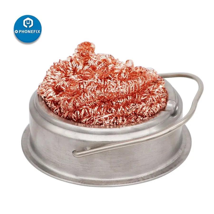 Steel wire for soldering nozzle tips and PCB cleaning, PhoneFix repair assist tool for electronics repair and maintenance.