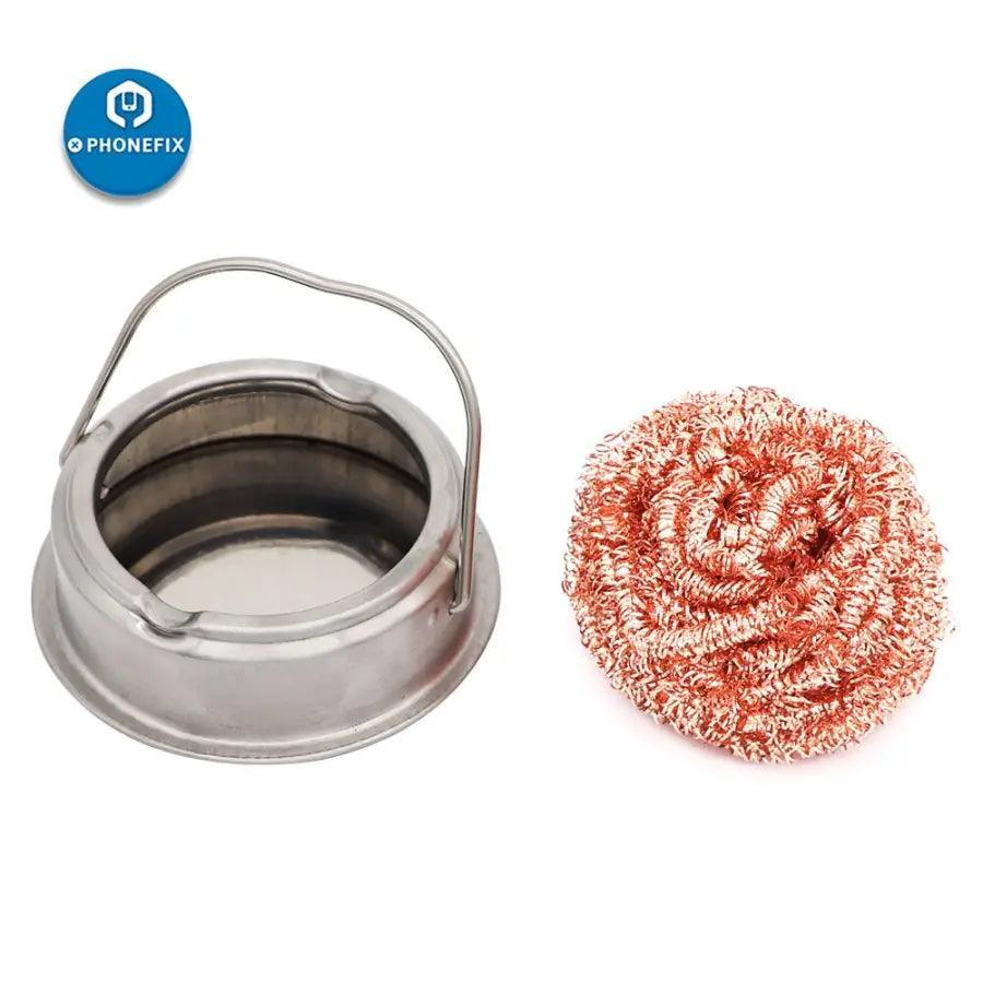 Steel wire repair tool for soldering nozzle tips and PCB cleaning, by PHONEFIX, used for electronics repair and maintenance.