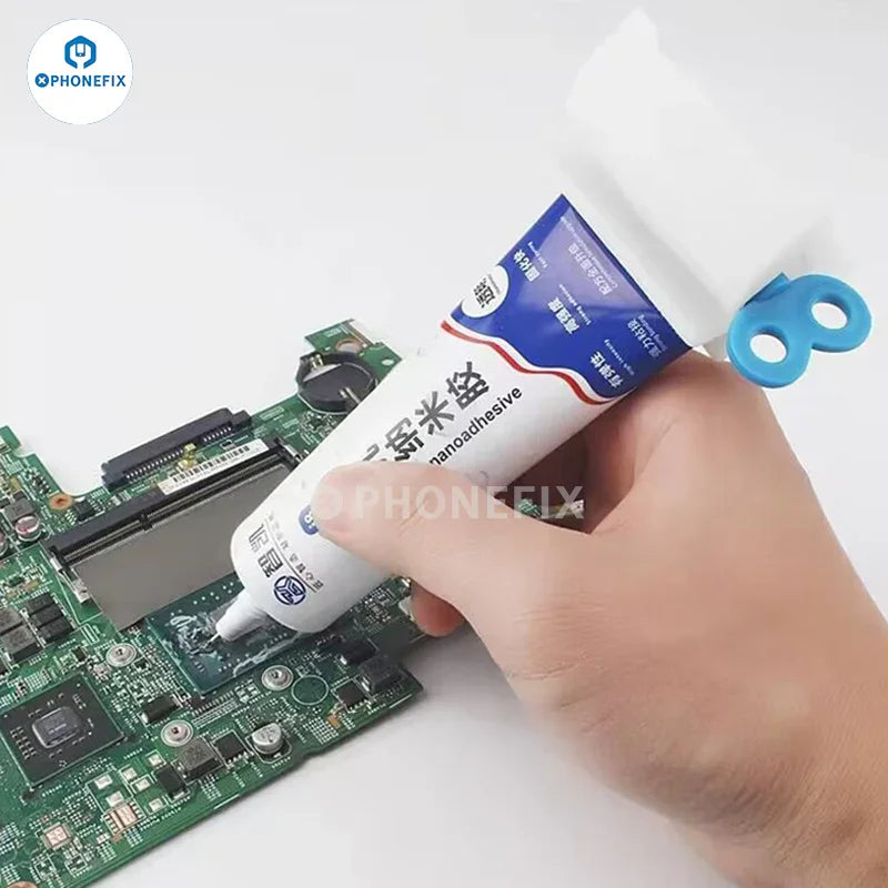 PhoneFix Nano Glue Extruder and Solder Paste Booster tool for electronic repair, compact auxiliary repair assist tool.