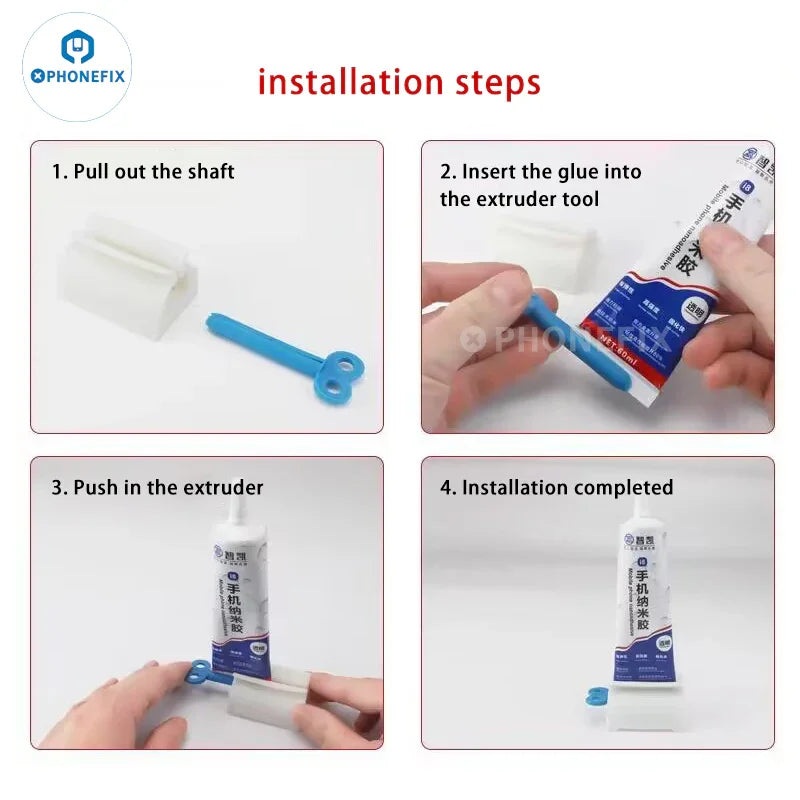 PhoneFix Nano Glue Extruder Solder Paste Booster, repair assist tool for precise soldering and glue application in electronic repairs.