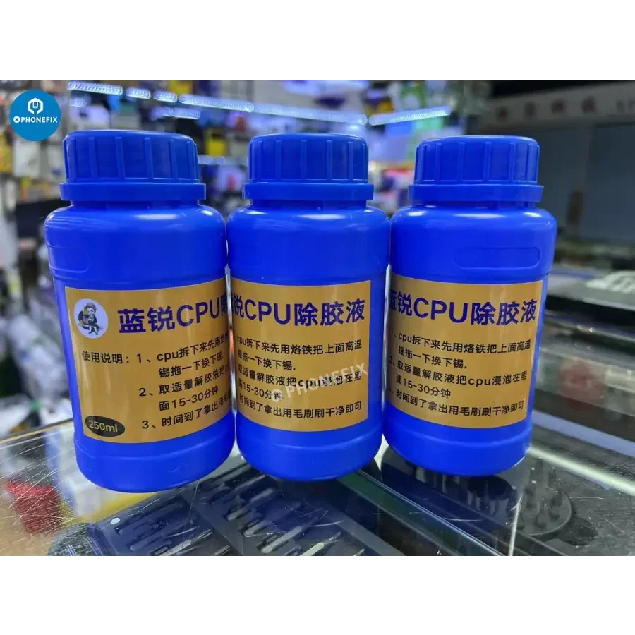 PhoneFix CPU NAND glue remover tool for epoxy BGA IC chip adhesive cleaning and repair assist in electronics repair.