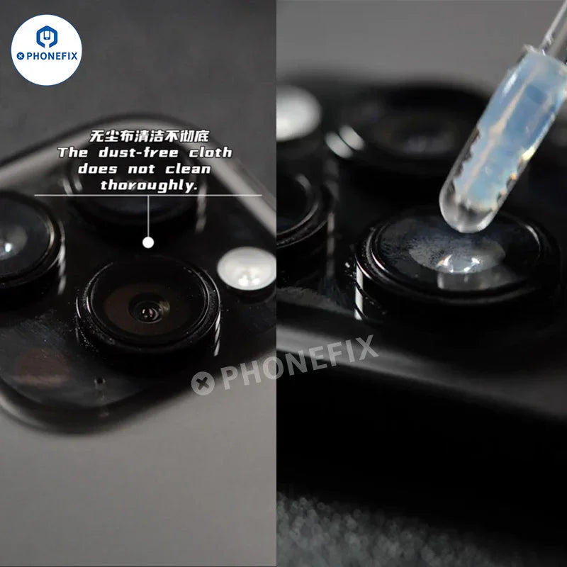 PHONEFIX 2UUL Camera Lens Cleaner Stick and Dust Removal Gel for cleaning camera lenses and electronic device surfaces.