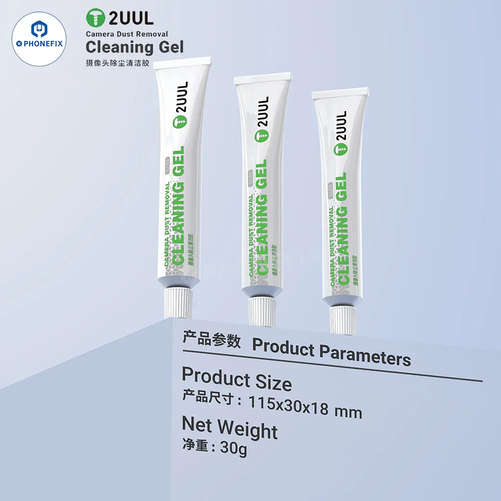 PHONEFIX 2UUL Camera Lens Cleaner Stick with cleaning gel for dust removal and lens cleaning, repair assist tool for smartphones and cameras.
