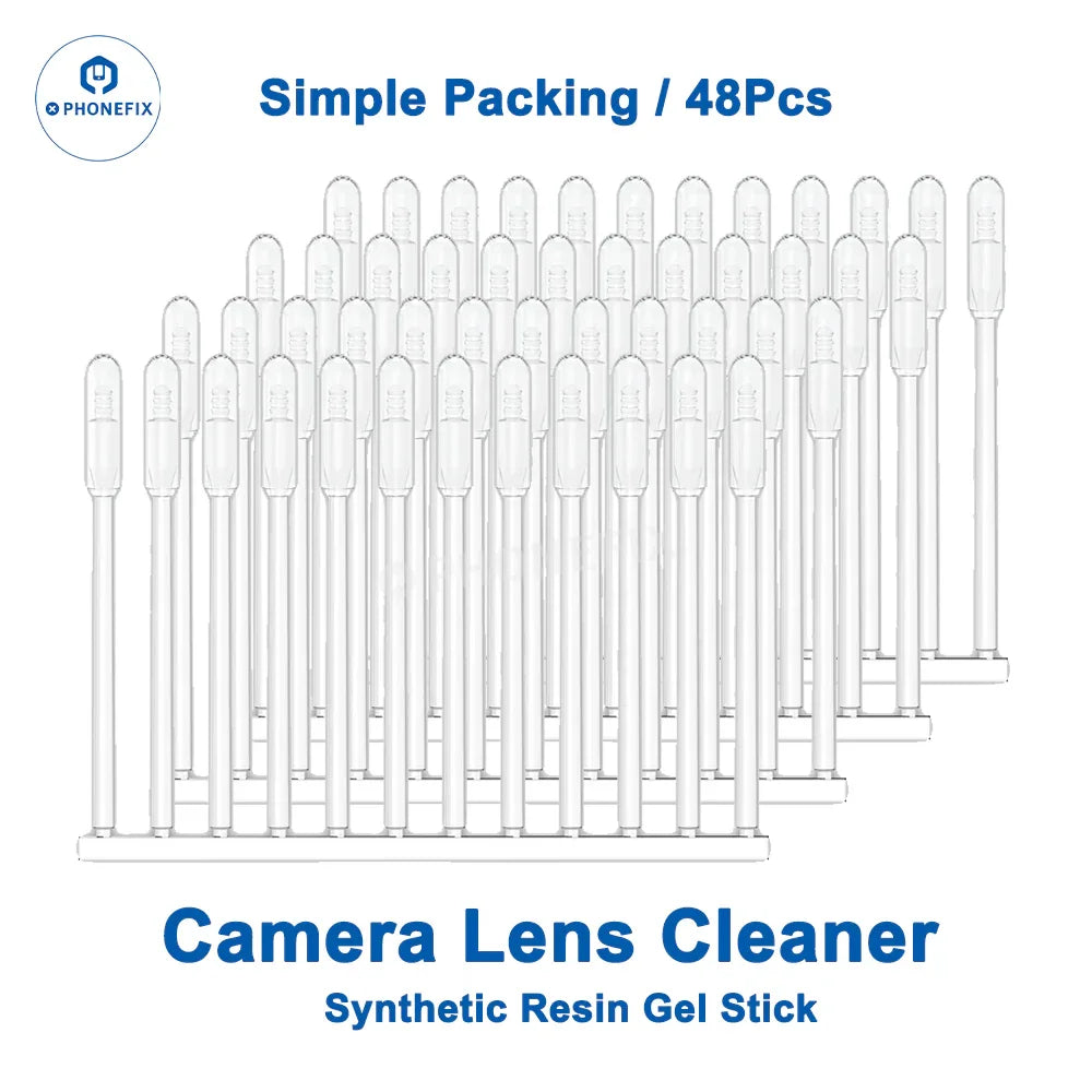 48-piece 2UUL Camera Lens Cleaner Stick Dust Removal Gel kit by PHONEFIX for cleaning and repairing camera lenses and electronic devices.