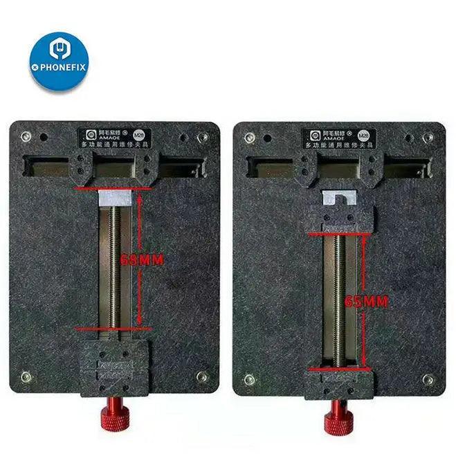 Support de soudure universel pour circuit imprimé AMAOE M28, un outil d'assistance à la réparation de téléphones de PHONEFIX.