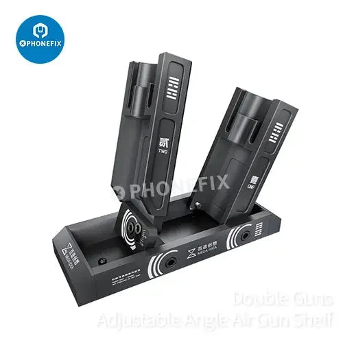 Mega-Idea adjustable angle air gun holder double station from PHONEFIX, repair assist tool for secure air gun storage.