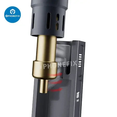 PhoneFix Mega-Idea adjustable angle air gun holder double station for repair assist tools, shown mounted on workbench.