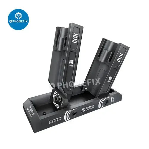 PHONEFIX Mega-Idea adjustable angle air gun holder double station for repair assist tools, sturdy and versatile for repair tasks.
