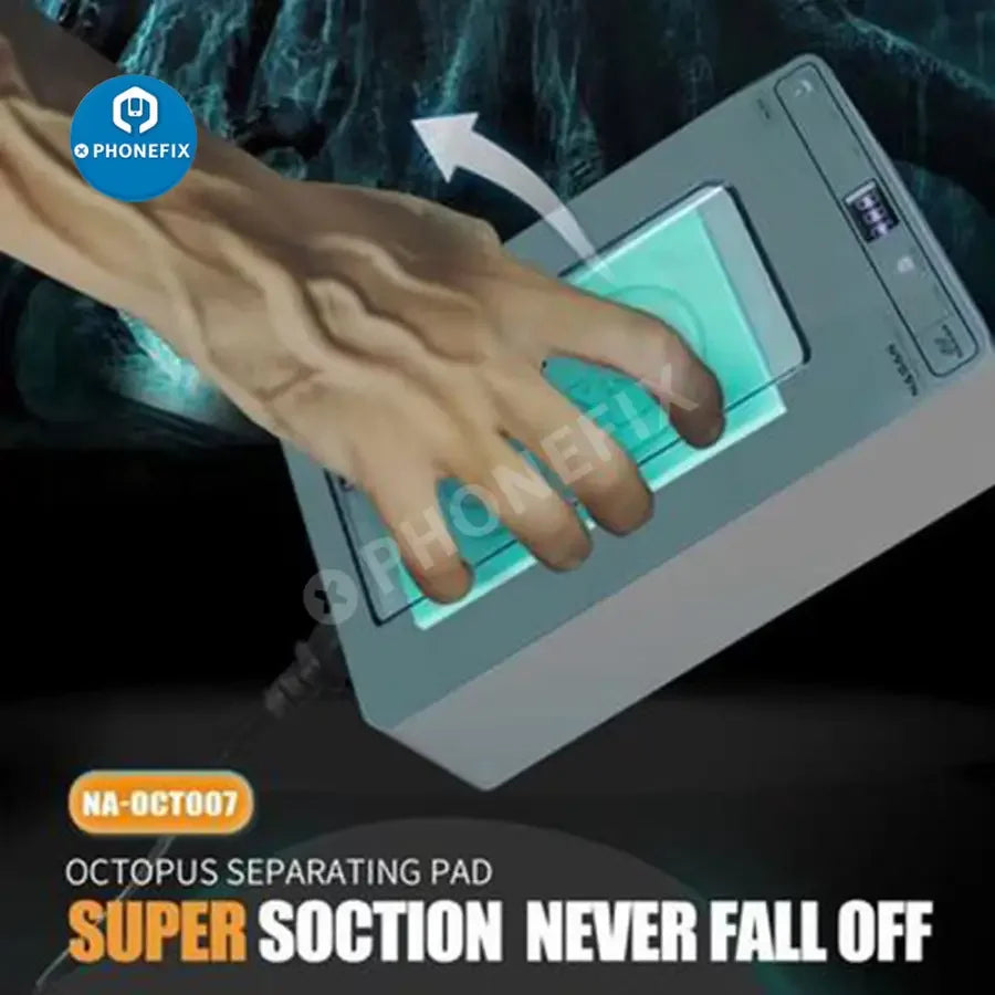 PhoneFix NASAN universal suction pad for LCD screen heating repair, used as a repair assist tool for screen removal.