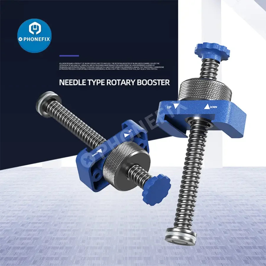 Universal ABS and alloy syringe screw booster for BGA solder mask, repair assist tool by PHONEFIX.